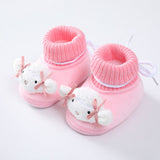 Cute High-Top Baby New Born Velvet Thickened Warm Cotton Shoes - Pink - Shop N Save