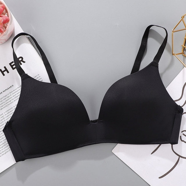 European Style Seamless Soft Women Bra - Black - Shop N Save