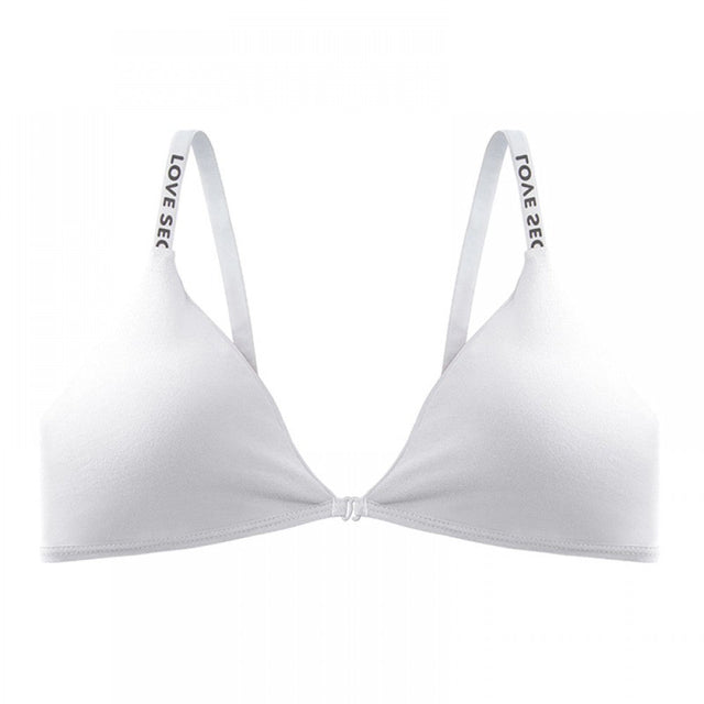 Front Closure Cotton Backless Comfort Bra - White - Shop N Save