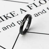 Ceramic Ring Smooth Cut Surface For Men Women Black