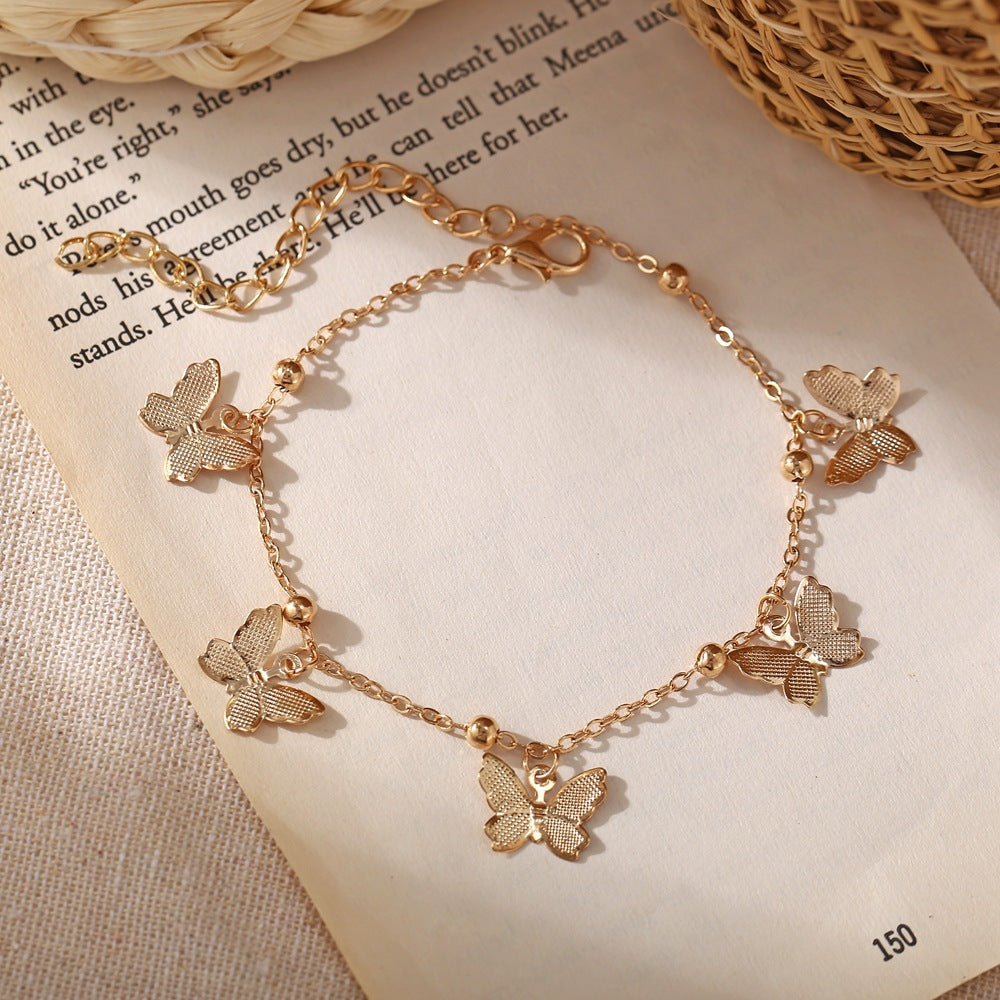Han Zhishang Butterfly Anklet - European American Cross-Border Jewelry - Shop N Save