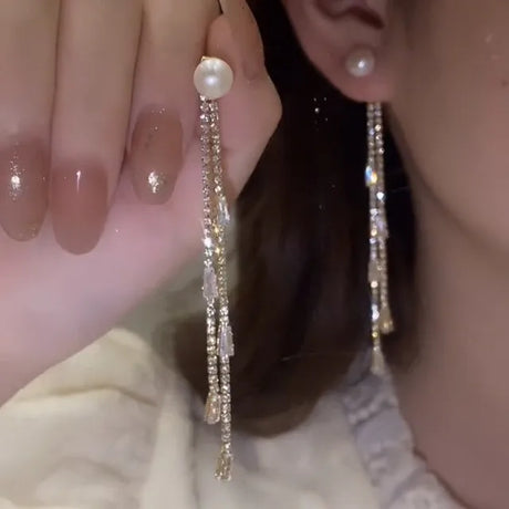 2023 Star Tassel Earrings: Crystal, Golden, Fashion, Gifts - Shop N Save
