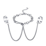 Chain Ring Female Adjustable Conjoined Open Joint Ring Silver