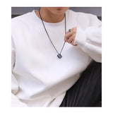 Love Cube Three-Dimensional Necklace Flash Crystal Pendant Golden