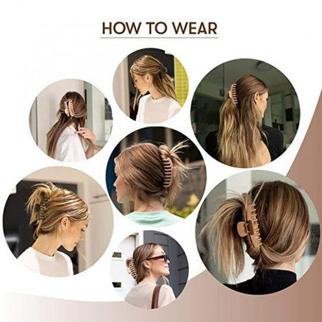 4 Pcs Geometric Hair Barrette Hair Elegant Clip Hollow Hairpin Multicolor