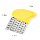 Stainless Steel Potato Carrot Wavy Cutter Slicer Chips Knife (Blue) - Shop N Save