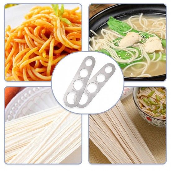 1 Pcs Easy Clearing Pasta Ruler Measuring Tool 4 Serving Portion (Silver) - Shop N Save