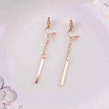 Minimalist Geometric Clip on Earrings Contracted Temperament Earrings - Golden