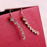 Zircon Earrings For Women Girl Accessories Jewelry - Silver