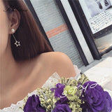 Pearl New Fashion Moon Stars Women Drop Earrings Gift - Golden
