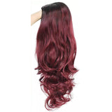 European & American Medium Parting Fiber Wigs: Gradient Color, Long Curly Hair, Big Waves