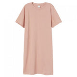 Single Pcs Plan Nightwear For Women Sleepwear Pink