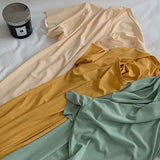 Single Pcs Plan Nightwear For Women Sleepwear Blue