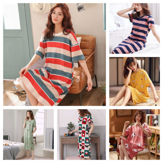 Single Pcs Nightwear For Women Sleepwear Pink