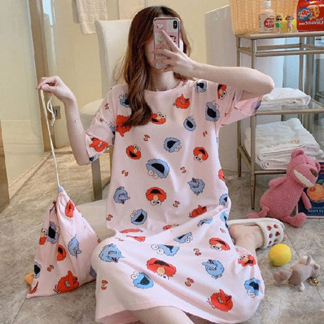 Single Pcs Nightwear For Women Sleepwear Pink