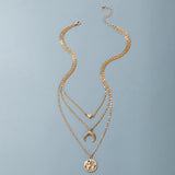Tocona Bohemian Moon &amp; Heart Necklace: Multi-layer Chain Choker Jewelry - Shop N Save