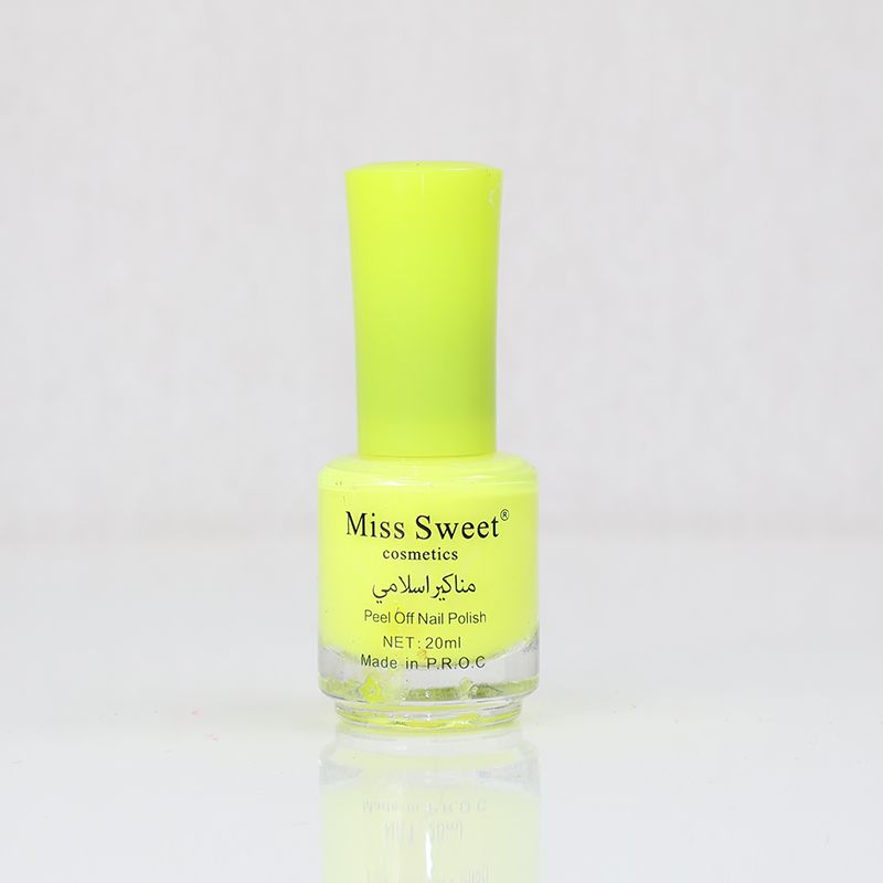 Miss Sweet Cosmetic Peel Off Nail Polish - Chartreuse Yellow  (28)