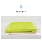 Sink Side Drip Sloping Draining Storage Rack Tray Kitchen Green - Shop N Save