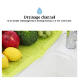 Sink Side Drip Sloping Draining Storage Rack Tray Kitchen Green - Shop N Save