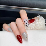 24pcs Eggshell Pattern Long Fake Nails: Time-Saving Sweet Design - Shop N Save