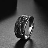 Titanium Steel Punk Skull Personality Retro Mens Ring