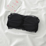 Ladies Breathable Crop Top Strapless Bra - Black - Shop N Save