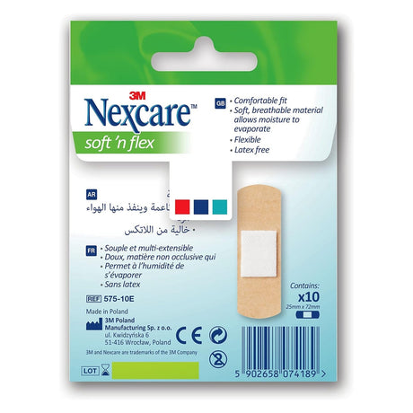 Nexcare™ 575-10E Soft'n Flex Strips DShape 10 EA/PACK