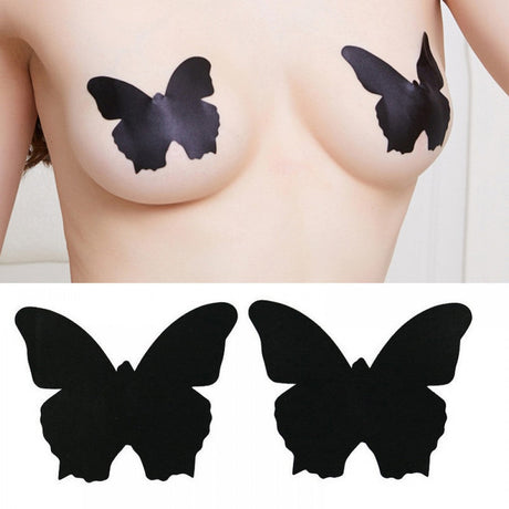 Cross Border Spot Black Ultra Thin Unisex Nipple Stickers Cover Cross Black - Shop N Save
