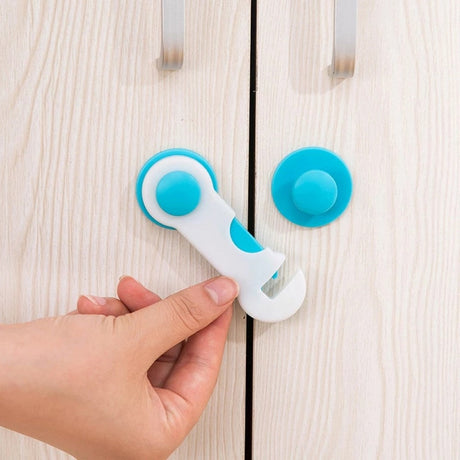 2 Pcs Child Safety Cabinet Drawer Wardrobe Door Locks - Pink
