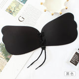 Pair Adhesive Invisible Backless Sticky Seamless Push Up Strapless Bra Black - Shop N Save