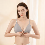 Front Closure Cotton Backless Comfort Bra - Black - Shop N Save