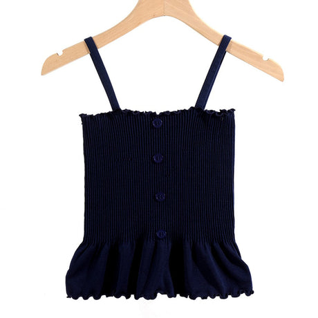 Women Slim Solid Wrinkle Crop Tops Shirt - Black - Shop N Save