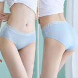 Cotton Mid-Waist Women Comfortable Panties Underwear White - Shop N Save