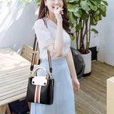 Striped Shoulder Bag: Versatile, Adjustable, Stylish for Women on the Go - Shop N Save