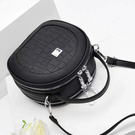 Cute Black Croc Handbag: Stylish, High-Quality, Adjustable, Everyday Elegance - Shop N Save