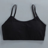 Girls Bra Straps Pure Cotton Vests Peach - Black - Shop N Save