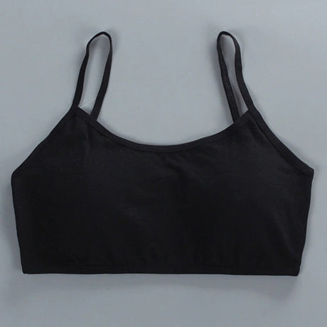 Girls Bra Straps Pure Cotton Vests Peach - Black - Shop N Save