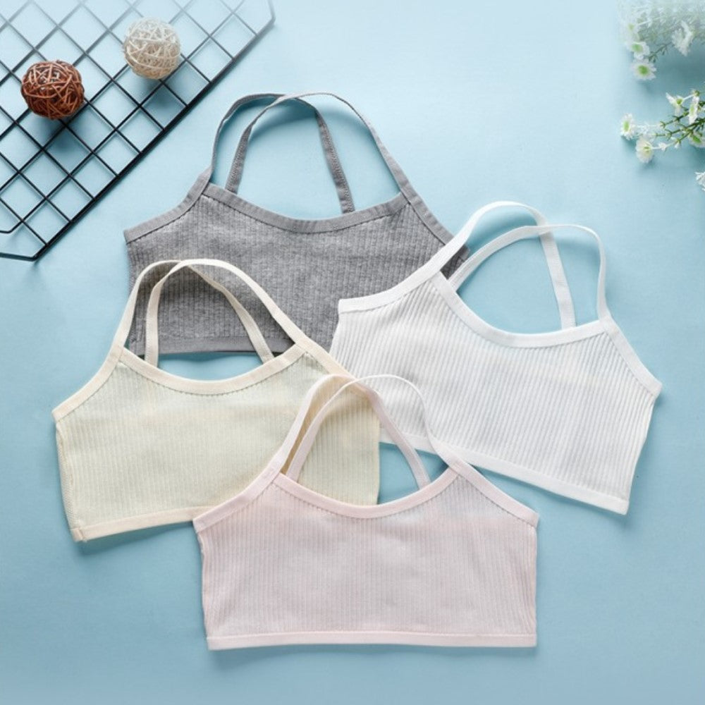 Breathable Cotton Camisole Vests Women Bra - White - Shop N Save