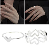 Hollow Love Opening Ring: Fashionable Stainless Steel Toe Ring Design - Shop N Save
