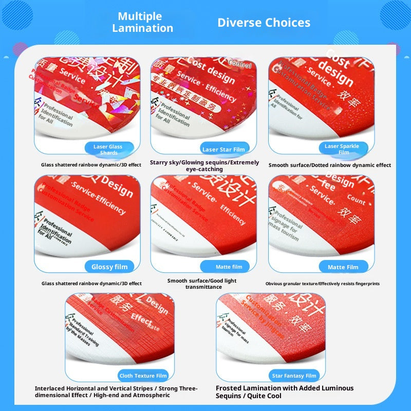 Fashion DIY Custom Tinplate Chest Badge