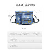Diaper Backpack - Ducks Printed Maternity Multi Functional Backpacks Large Capacity New Born Mommy Travel Bag - Light Green - Shop N Save