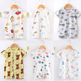 Baby Jumpsuit Newborn Romper Short-Sleeved Thin Romper - Shop N Save