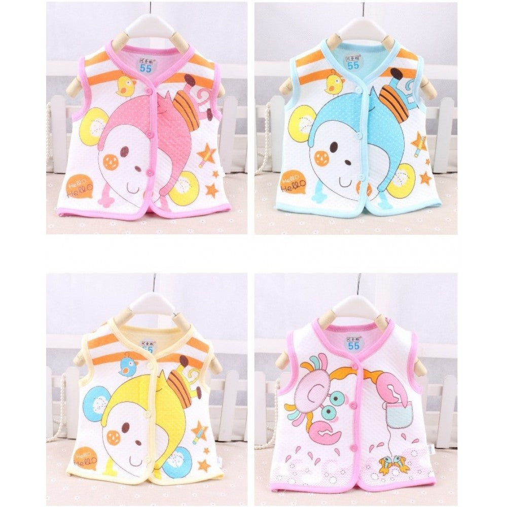 New Born Warm Vest Front Open Cute Vest - Blue - Shop N Save