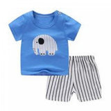 Breathable New Born Short Sleeve Two Piece Cotton Outfit Matching Set - Shop N Save