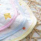 3 PCs Set Multi Pint Baby Bib Pure Cotton New Born Saliva Towel Light Yellow - Shop N Save