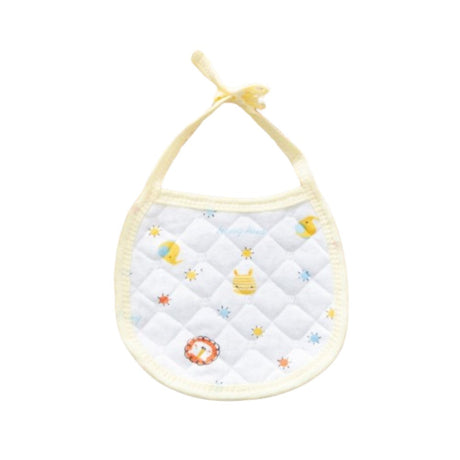 3 PCs Set Multi Pint Baby Bib Pure Cotton New Born Saliva Towel Light Yellow - Shop N Save