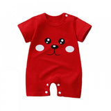 Pure cotton short-sleeved newborn baby jumpsuit - Shop N Save