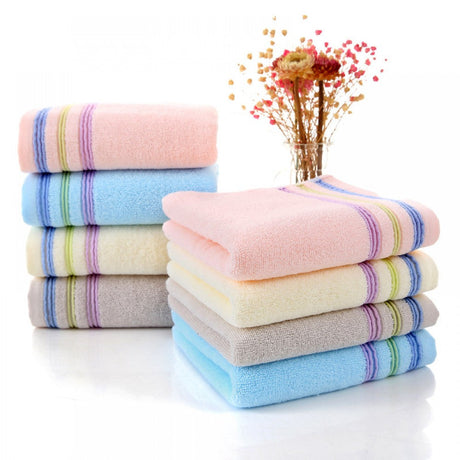 Pure Cotton Jacquard Towel New Born Non-Shedding Towel - Blue - Shop N Save