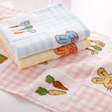 Printed Cartoon Pure Cotton New Born Towel - Pink - Shop N Save
