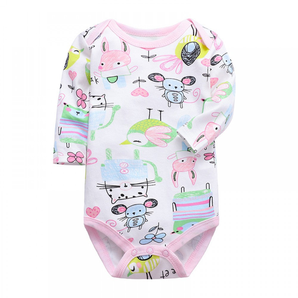 Newborn Long Sleeved Jumpsuit Romper - gray - Shop N Save